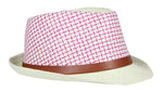 FabSeasons Pink Casual Fedora Hats with Brown Belt