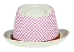 FabSeasons Pink Casual Fedora Hats with Brown Belt freeshipping - FABSEASONS