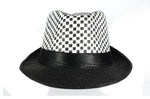 FabSeasons Black &White Casual Fedora Hat