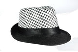 FabSeasons Black &White Casual Fedora Hat