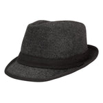 FabSeasons Plain Black Casual Fedora Hat