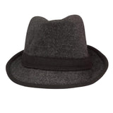 FabSeasons Plain Black Casual Fedora Hat
