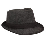 FabSeasons Plain Black Casual Fedora Hat freeshipping - FABSEASONS