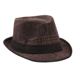 Fabseasons Brown Casual Fedora Hats freeshipping - FABSEASONS