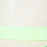 FabSeasons Neon Green Self Design Fedora Hat
