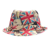FabSeasons Casual Britain London Printed Fedora Hat