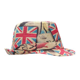 FabSeasons Casual Britain London Printed Fedora Hat