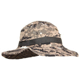 FabSeasons Foldable Brown Camouflage Print Polyester Bucket Hat