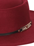 FabSeasons Womens Classic Wide Brim Floppy Panama Hat Belt Buckle Fedora Hat