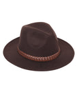 FabSeasons Vintage fashion Hat for Men & Women with Brown Belt