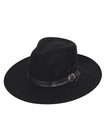 FabSeasons Panama Hat / cap for Men & Women with Drawstring for adjustment, Black