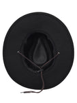 FabSeasons Panama Hat / cap for Men & Women with Drawstring for adjustment, Black