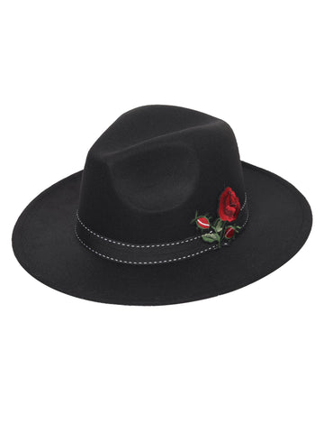 FabSeasons Trilby Top Hat / cap for Men with BOHO Embroidary