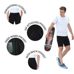 FabSeasons XVV Printed Black Casual Premium Fashion Solid PolyCotton with Lycra Shorts freeshipping - FABSEASONS