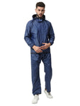 FabSeasons Heavy Duty Printed Reversible Double Layered Waterproof Raincoat set with adjustable Hood & Deep Mobile Pocket