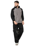 FabSeasons Lightweight Waterproof Raincoat set of Top & Bottom for Men's, with hood & Reflector at back