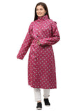 FabSeasons Waterproof polka dots printed Long / Full Raincoat for women with adjustable Hood. Pack contains Top and Storage Bag