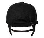Fabseasons Black Solid Unisex Baseball Cap with Foldable Ear Cover for Winters