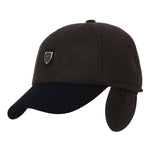 Fabseasons Brown Solid Unisex Baseball Cap with Foldable Ear Cover for Winters