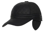Fabseasons Casual Unisex Black Baseball cap with foldable ear cover for winters