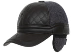 Casual Unisex Brown Baseball cap with foldable ear cover for winters