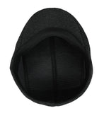 Checkered Unisex Darkgrey Baseball Cap with Foldable Ear Cover for Winters