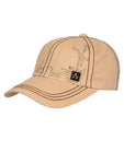 Fabseasons Solid Brushed Beige Color Cotton Cap