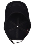 Fabseasons Solid Brushed Black Color Cotton Cap
