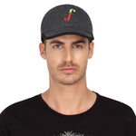 Fabseasons Plain Dark Grey Cotton Unisex Adjustable Size Summer Cap