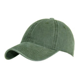 Fabseasons Green Washed Cotton Denim Unisex Baseball Summer Cap