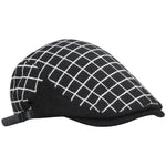 Fabseasons Checkered Black Unisex Golf Flat Cap