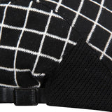 Fabseasons Checkered Black Unisex Golf Flat Cap