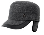Fabseasons Grey Small Peak Chekered Cap with Ear Covers