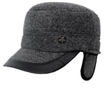 Fabseasons Grey Small Peak Chekered Cap with Ear Covers