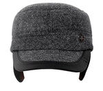 Fabseasons Grey Small Peak Chekered Cap with Ear Covers