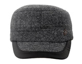 Fabseasons Grey Small Peak Chekered Cap with Ear Covers