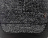 Fabseasons Grey Small Peak Chekered Cap with Ear Covers