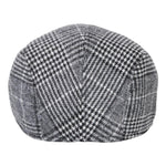 Fabseasons White Checkered Golf Flat Cap