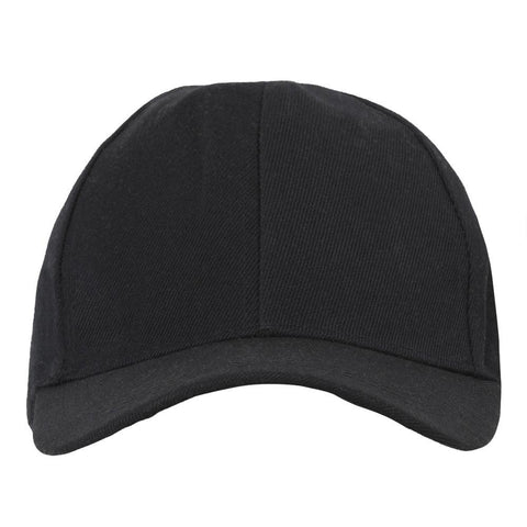 Fabseasons Black Solid - Plain Cotton Unisex Baseball Summer Cap & Hat