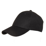 FabSeasons Solid Black Cotton Unisex with Buckle Baseball Cap