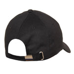 FabSeasons Solid Black Cotton Unisex with Buckle Baseball Cap