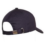 FabSeasons Solid Navy Cotton Unisex with Buckle Baseball Cap