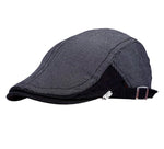 Fabseasons Black Cotton Golf Flat Cap