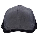 Fabseasons Black Cotton Golf Flat Cap