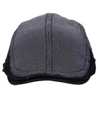 Fabseasons Black Cotton Golf Flat Cap