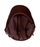 Fabseasons Brown Cotton Golf Flat Cap