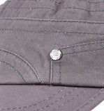 Fabseasons Grey Cotton Short peak unisex cap for summers
