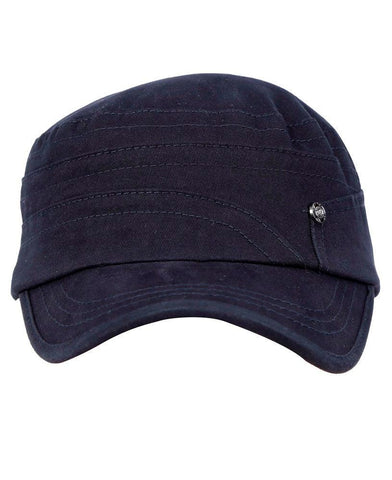 Fabseasons Navy Cotton Short peak unisex cap for summers