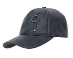 Fabseasons Blue Solid Casual Leather unisex Baseball Cap