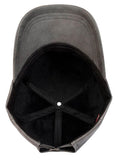 Fabseasons Grey Solid Casual Leather unisex Baseball Cap